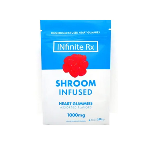 Buy Infinite Rx Shroom Infused Heart Gummies Edibles (1000mg) – Love Your Mind Naturally